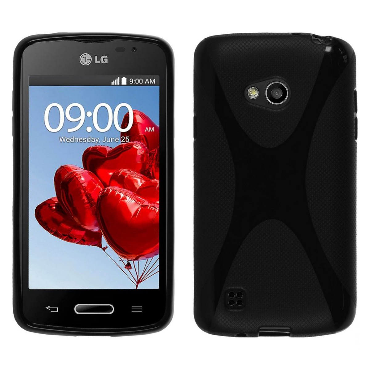 Funda Gel Tpu Lg L50 D213 X Line Color Negra