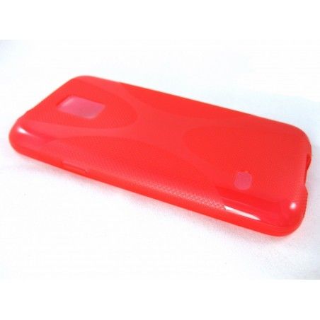 Funda Gel Tpu Samsung Galaxy S5 Mini G800F  X Line Color Roja