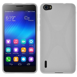 Funda Gel Tpu Huawei Honor 6 X Line Color Blanca