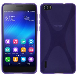 Funda Gel Tpu Huawei Honor 6 X Line Color Morada