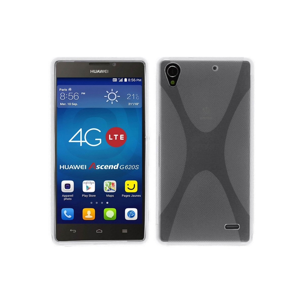 Funda Gel Tpu Huawei Ascend G620S X Line Color Transparente