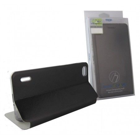 Funda Soporte Piel Negra Mofi Rui para Huawei Honor 6