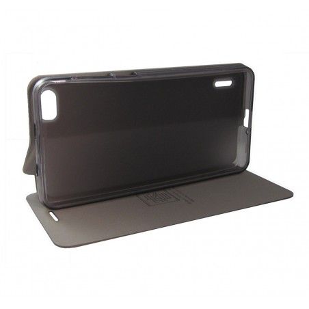 Funda Soporte Piel Negra Mofi Rui para Huawei Honor 6