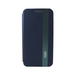 Funda Soporte Piel Azul Mofi Mixed para Samsung Galaxy S5 Mini G800F 2