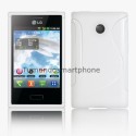 Funda Gel Tpu Lg Optimus L3 E400 S Line Color Blanca