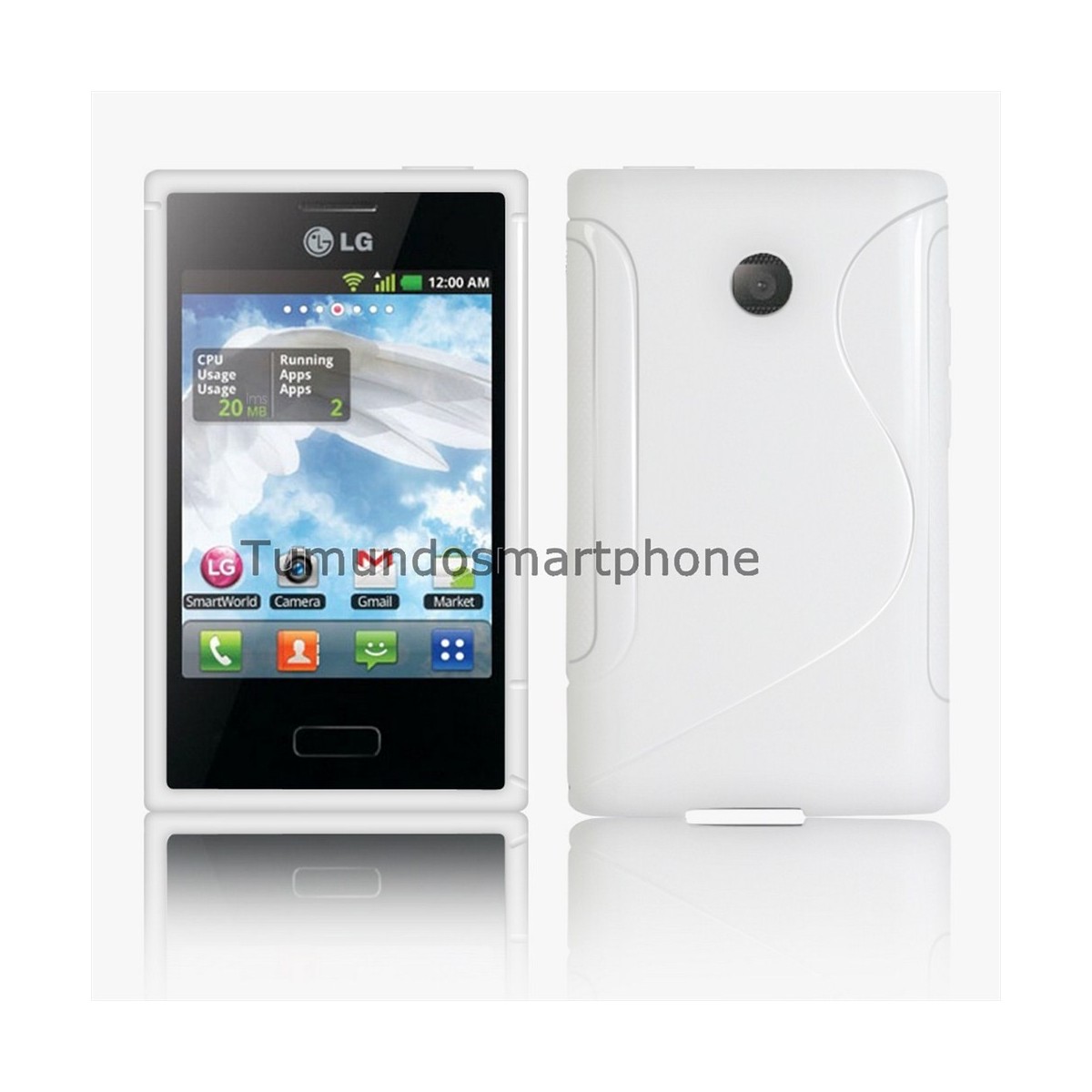 Funda Gel Tpu Lg Optimus L3 E400 S Line Color Blanca