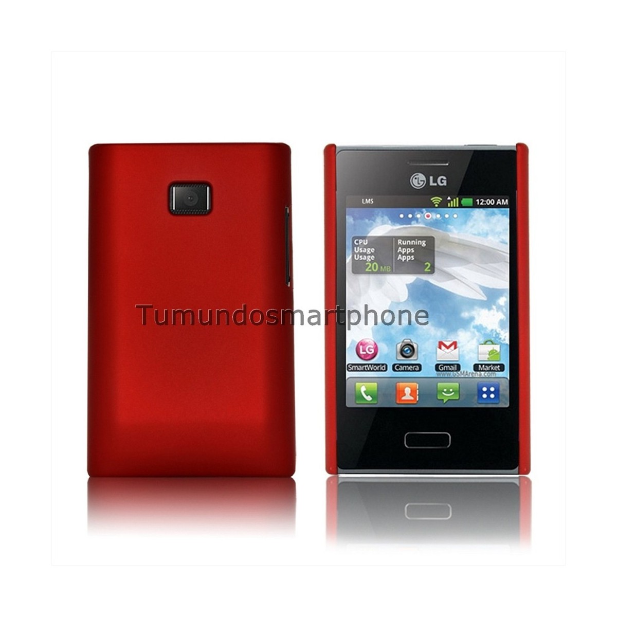 Carcasa Dura Lg Optimus L3 E400 Color Roja
