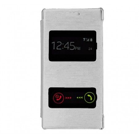 Funda Flip Cover S-View Sony Xperia M2 Color Blanca