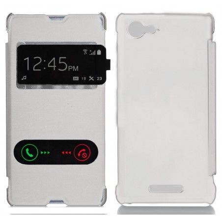 Funda Flip Cover S-View Sony Xperia E3 Color Blanca
