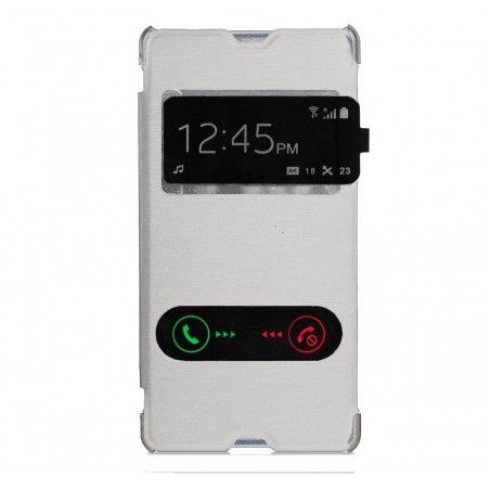 Funda Flip Cover S-View Sony Xperia E3 Color Blanca