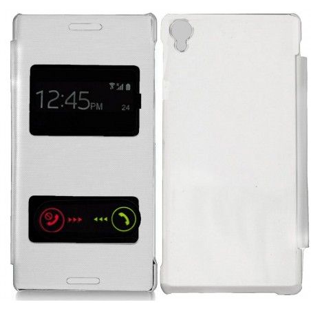 Funda Flip Cover S-View Sony Xperia Z3 Color Blanca