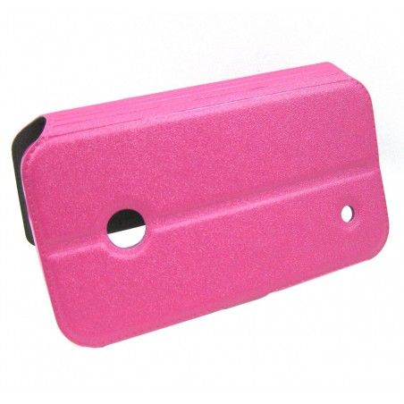 Funda Soporte Piel Rosa para Nokia Lumia 530 Flip Libro