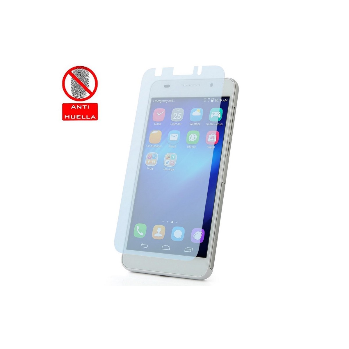 3x Protector Pantalla Mate Antihuellas (Anti-Glare) para Huawei Honor 6