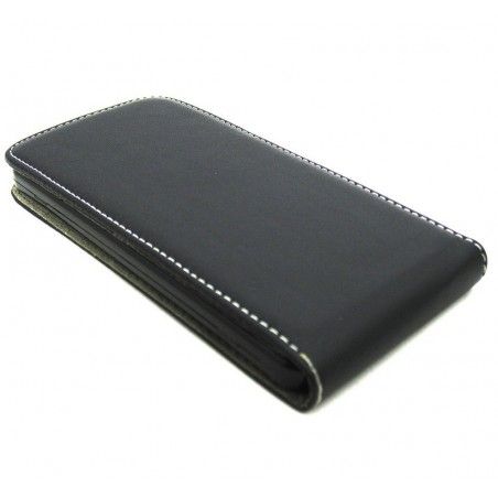Funda Piel Premium Ultra-Slim Wiko Getaway Negra