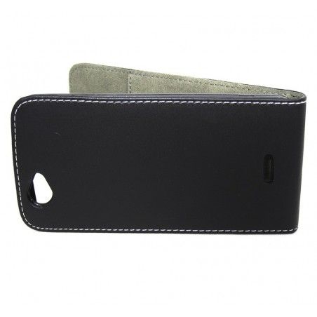 Funda Piel Premium Ultra-Slim Wiko Getaway Negra