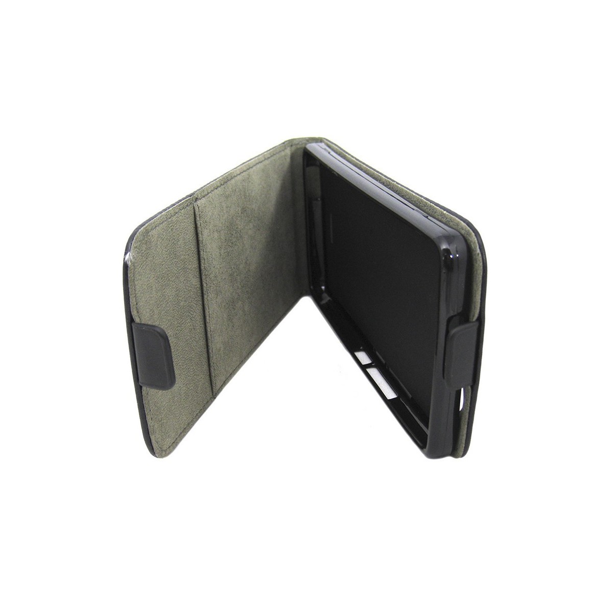 Funda Piel Premium Ultra-Slim Wiko Getaway Negra