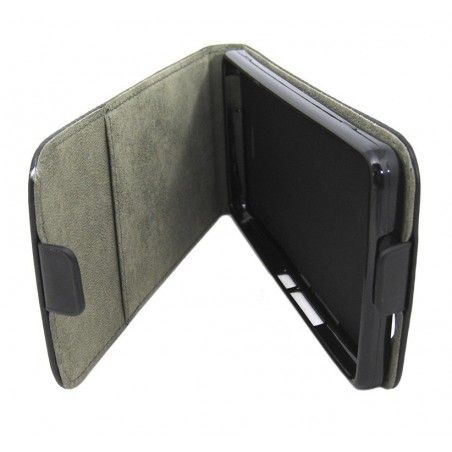 Funda Piel Premium Ultra-Slim Wiko Getaway Negra