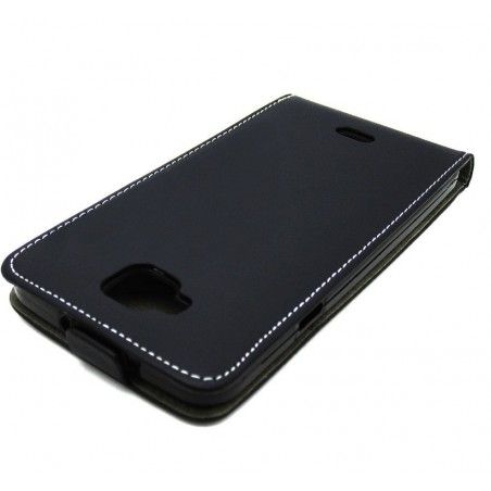 Funda Piel Premium Ultra-Slim Wiko Slide Negra