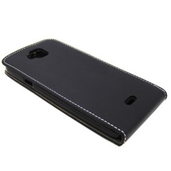 Funda Piel Premium Ultra-Slim Wiko Slide Negra 2