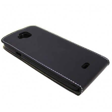 Funda Piel Premium Ultra-Slim Wiko Slide Negra