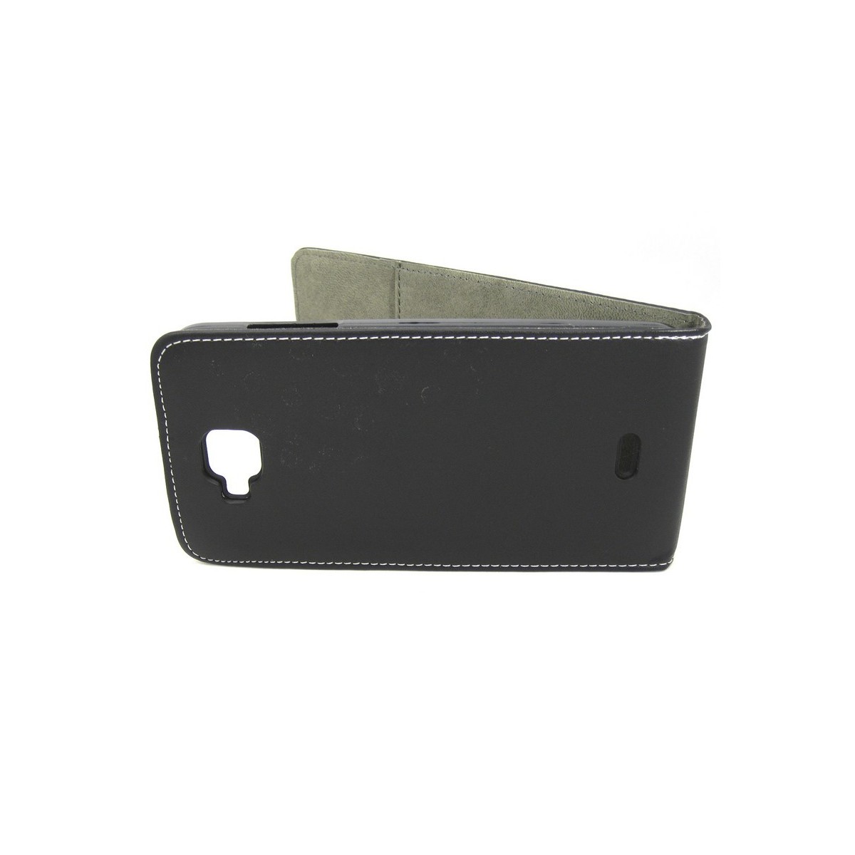 Funda Piel Premium Ultra-Slim Wiko Slide Negra