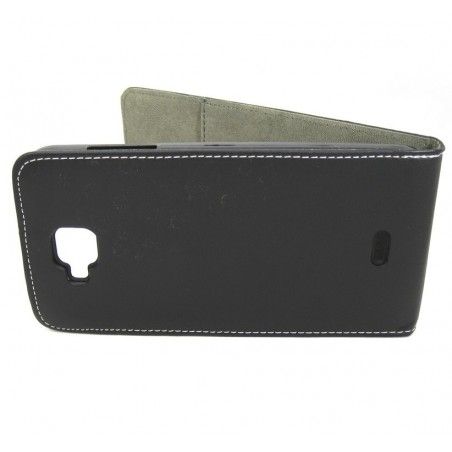 Funda Piel Premium Ultra-Slim Wiko Slide Negra