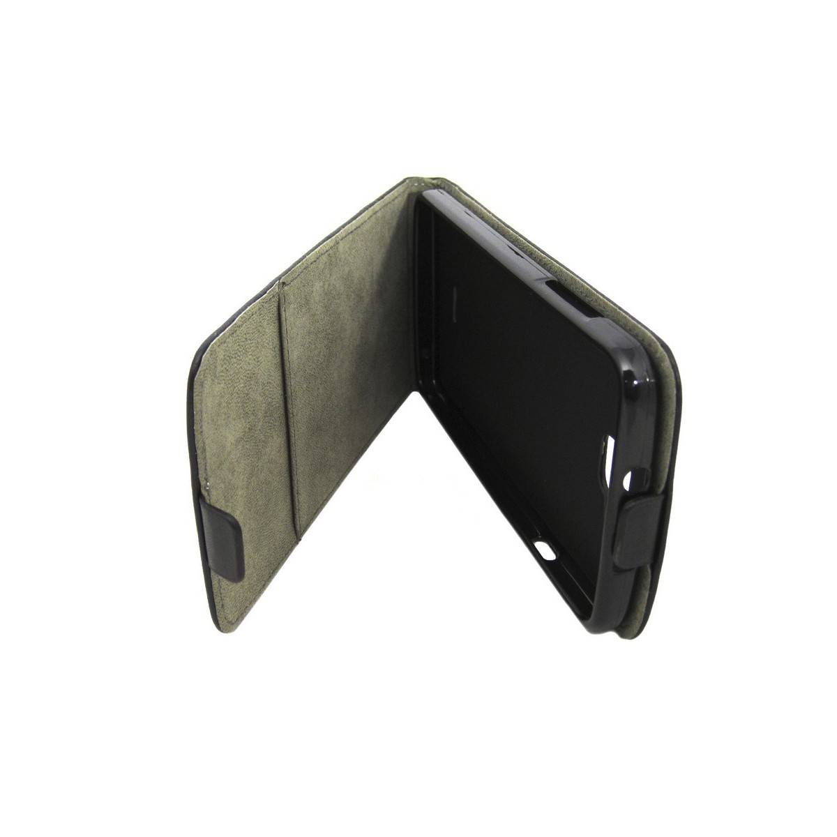 Funda Piel Premium Ultra-Slim Wiko Slide Negra