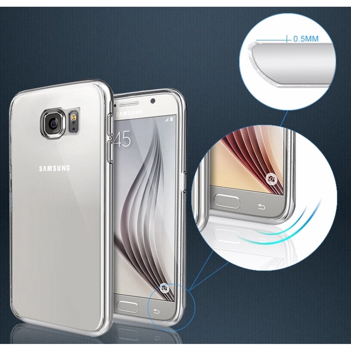 Funda Gel Tpu Fina Ultra-Thin 0,3mm Transparente para Samsung Galaxy S6 G920F