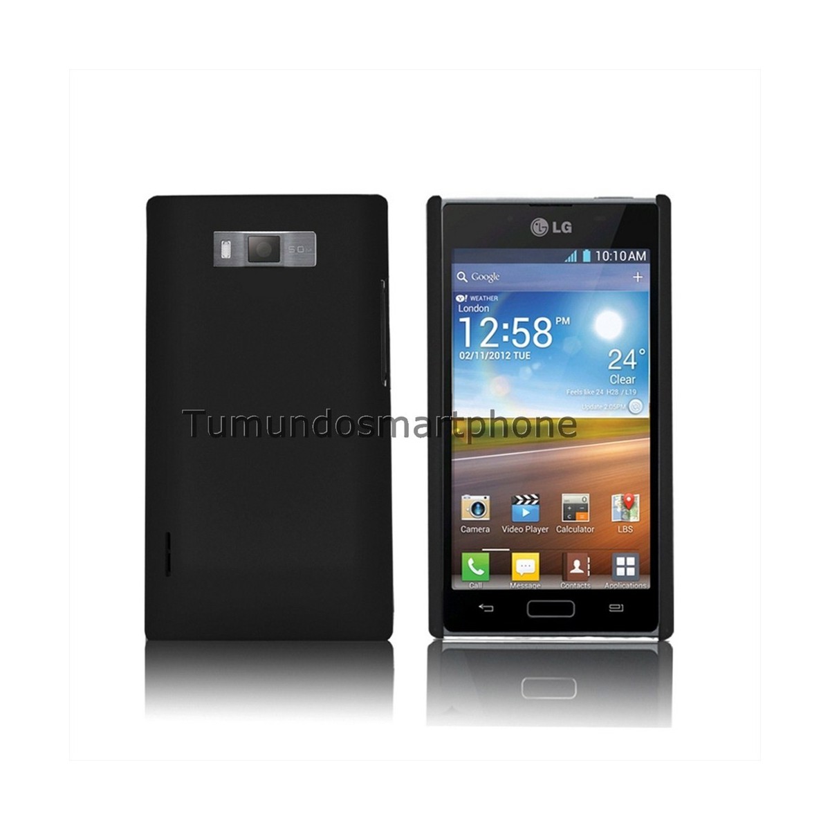 Carcasa Dura Lg Optimus L7 P700 / P705 Color Negra