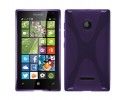 Funda Gel Tpu Microsoft Lumia 435 X Line Color Morada