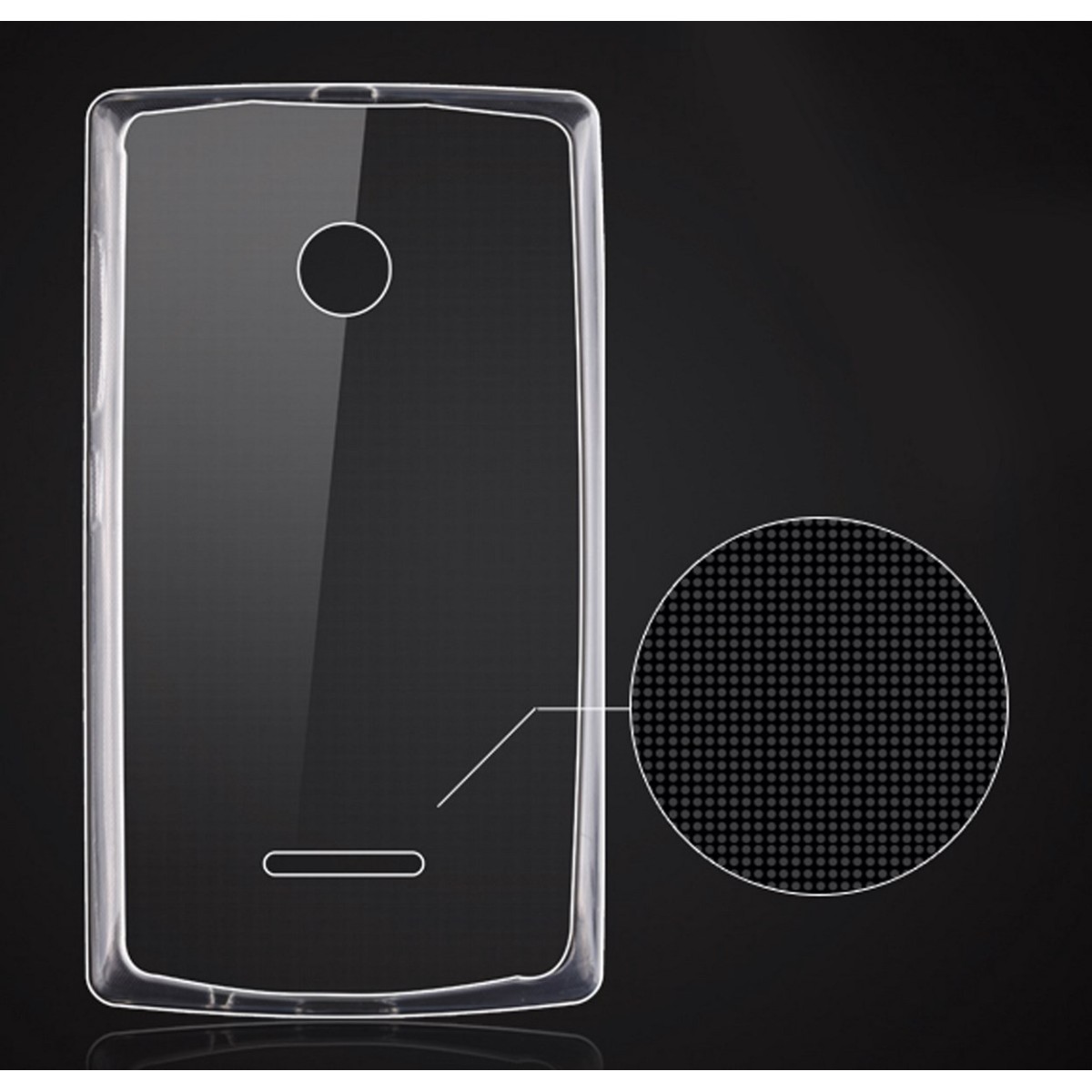 Funda Gel Tpu Fina Ultra-Thin 0,3mm Transparente para Microsoft Lumia 435