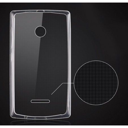 Funda Gel Tpu Fina Ultra-Thin 0,3mm Transparente para Microsoft Lumia 435