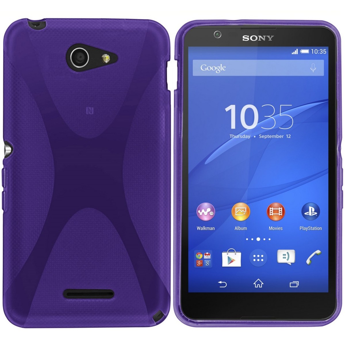 Funda Gel Tpu Sony Xperia E4 X-Line Color Morada