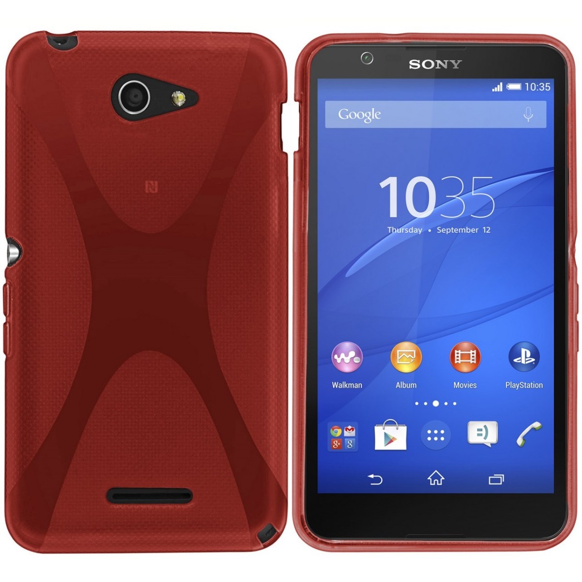 Funda Gel Tpu Sony Xperia E4 X-Line Color Roja