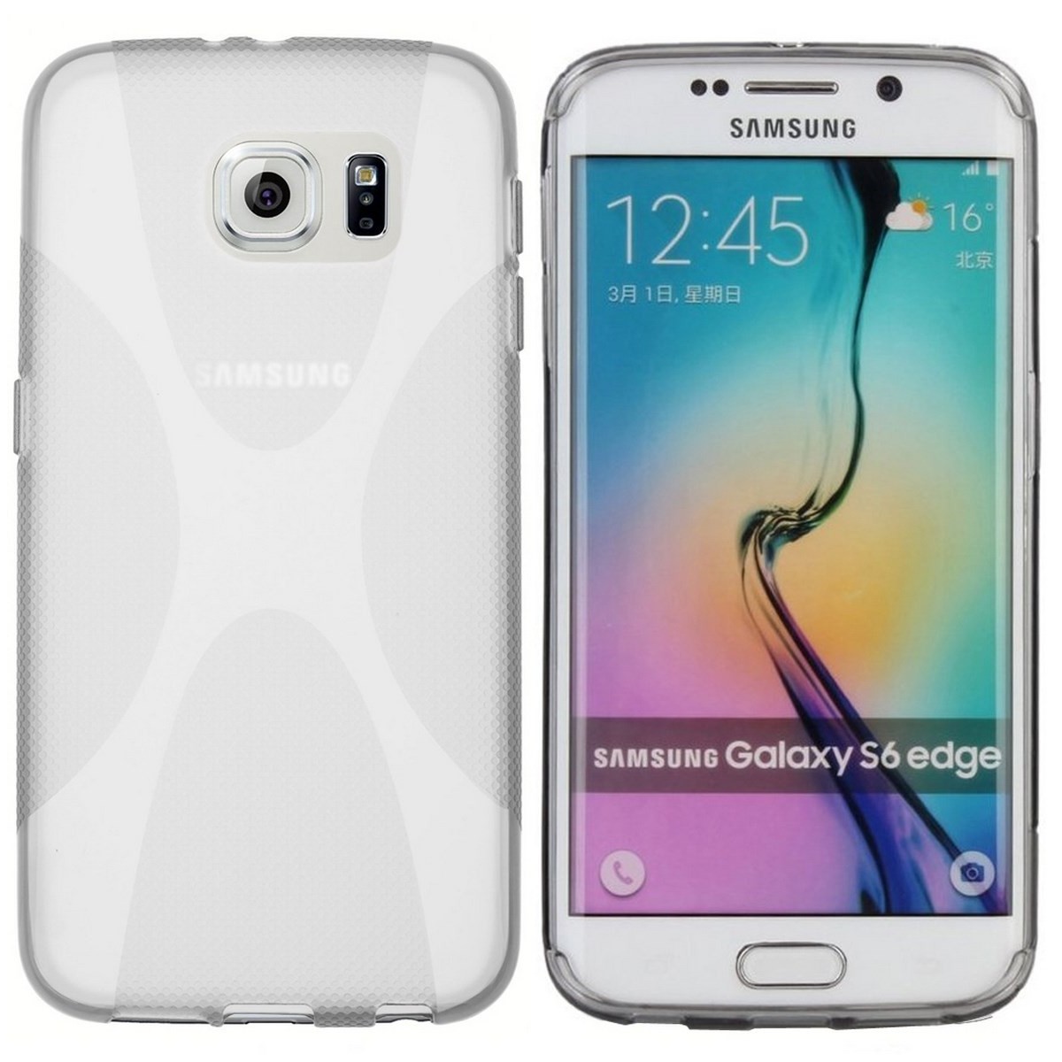 Funda Gel Tpu Samsung Galaxy S6 Edge G925F X Line Color Transparente