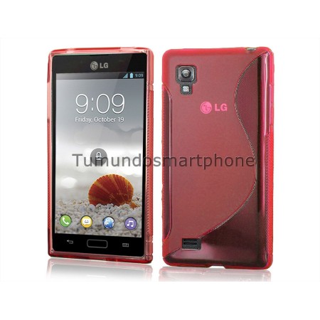 Funda Gel Tpu Lg Optimus L9 P760 S Line Color Roja