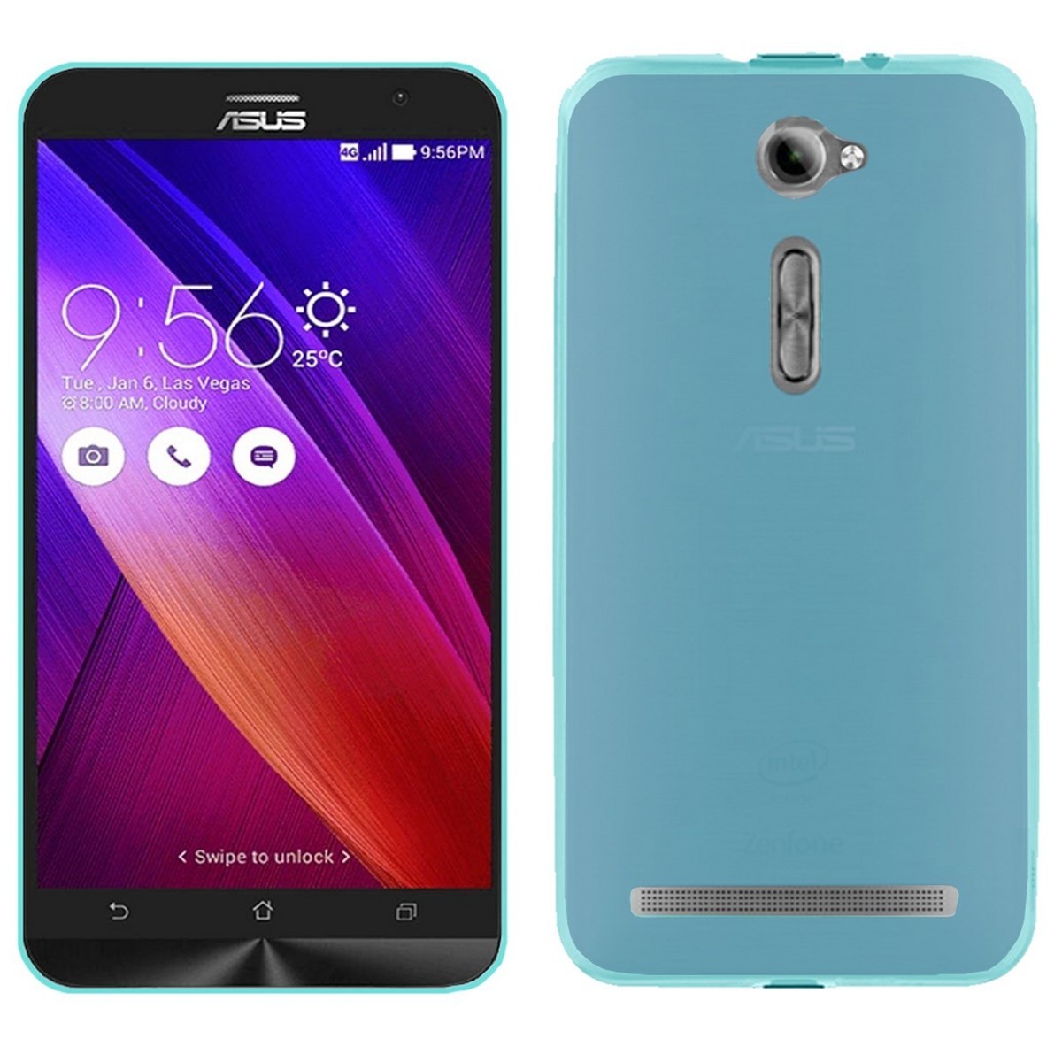 Funda Gel Tpu  Asus Zenfone 2 5" Ze500Cl Color Azul
