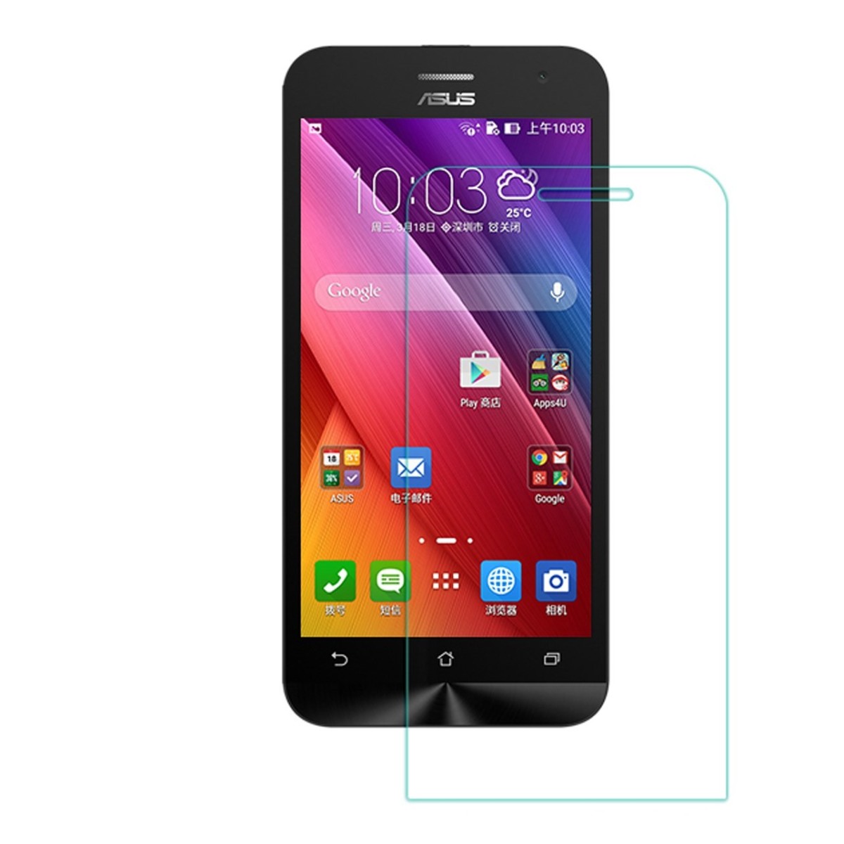 Protector Pantalla Cristal Templado para Asus Zenfone 2 5" Ze500Cl Vidrio