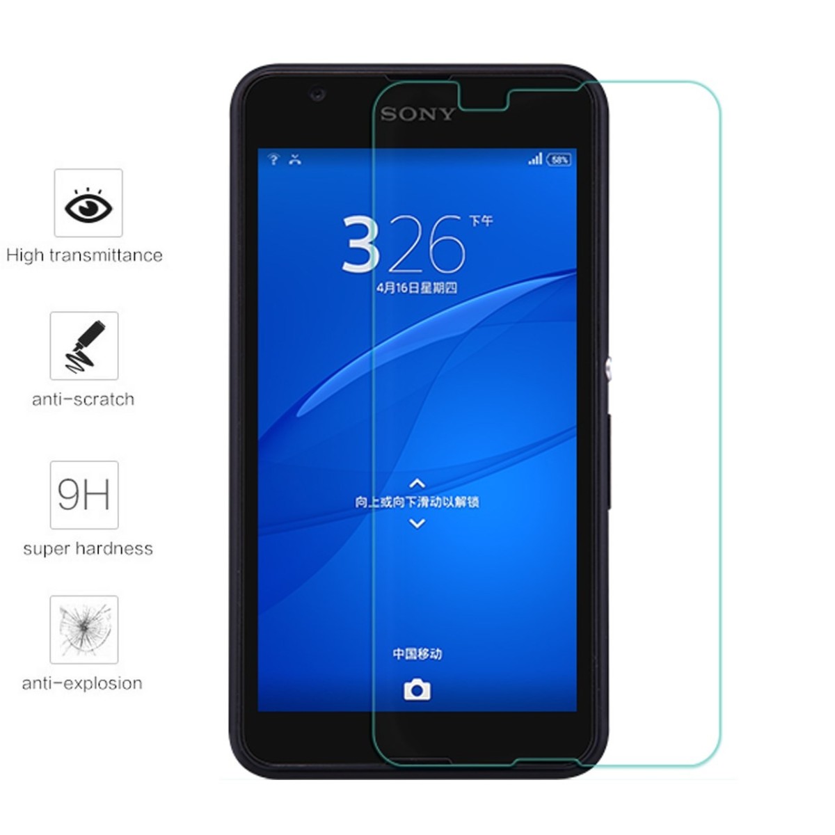 Protector Pantalla Cristal Templado para Sony Xperia E 4G Vidrio