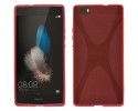 Funda Gel Tpu Huawei P8 Lite X Line Color Roja