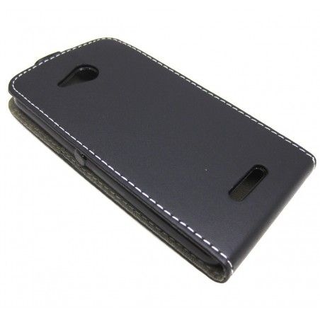 Funda Piel Premium Ultra-Slim Sony Xperia E4G Negra