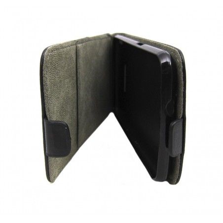 Funda Piel Premium Ultra-Slim Sony Xperia E4G Negra