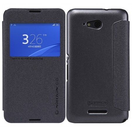Funda Flip Nillkin Modelo Sparkle para Sony Xperia E4G Color Negra