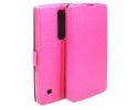 Funda Soporte Piel Rosa para Lg Spirit 4G H440N Flip Libro