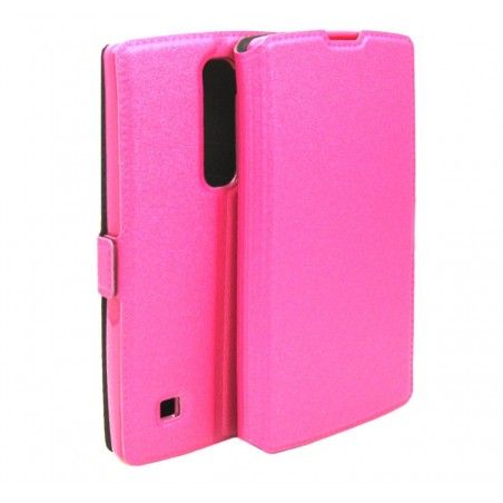Funda Soporte Piel Rosa para Lg Spirit 4G H440N Flip Libro