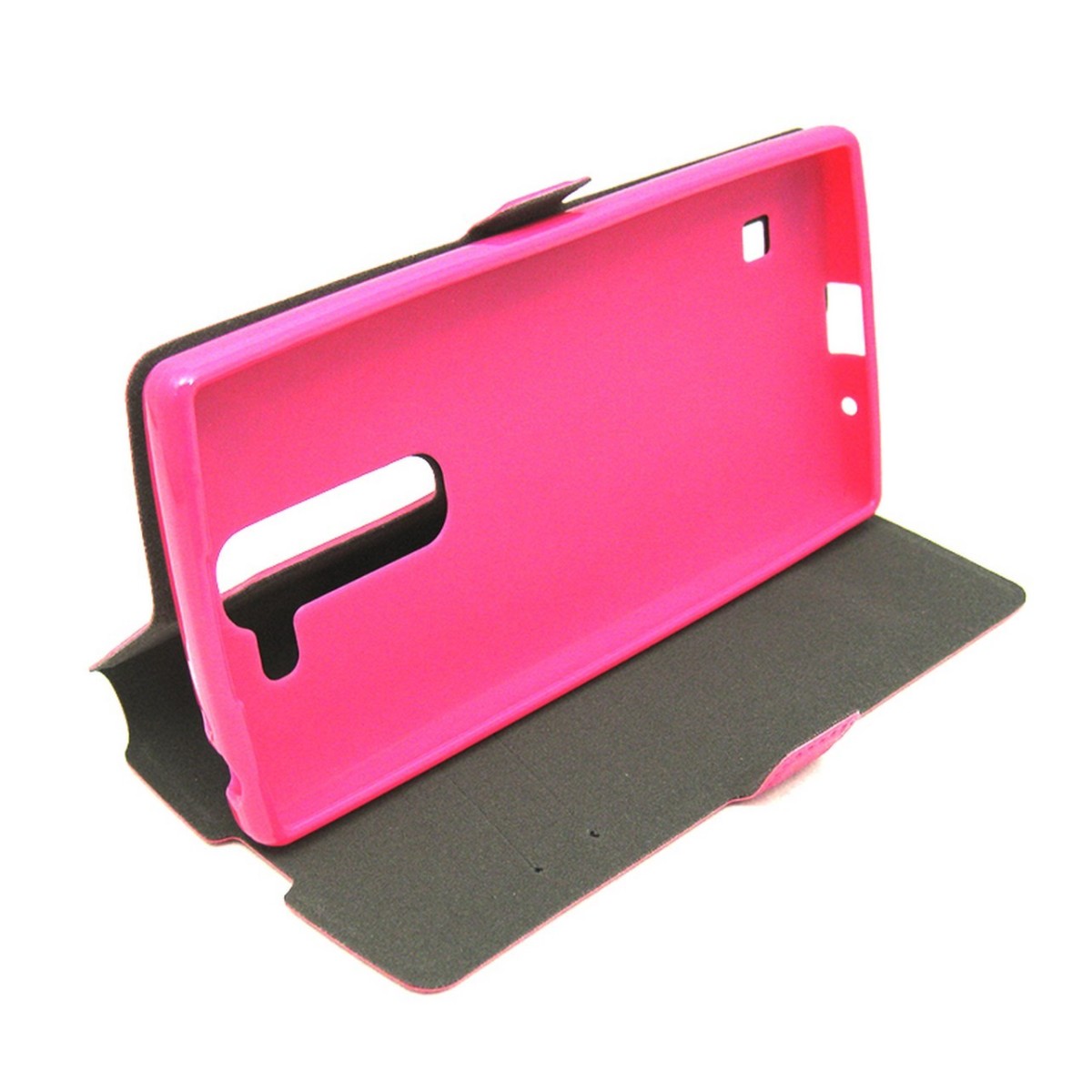 Funda Soporte Piel Rosa para Lg Spirit 4G H440N Flip Libro