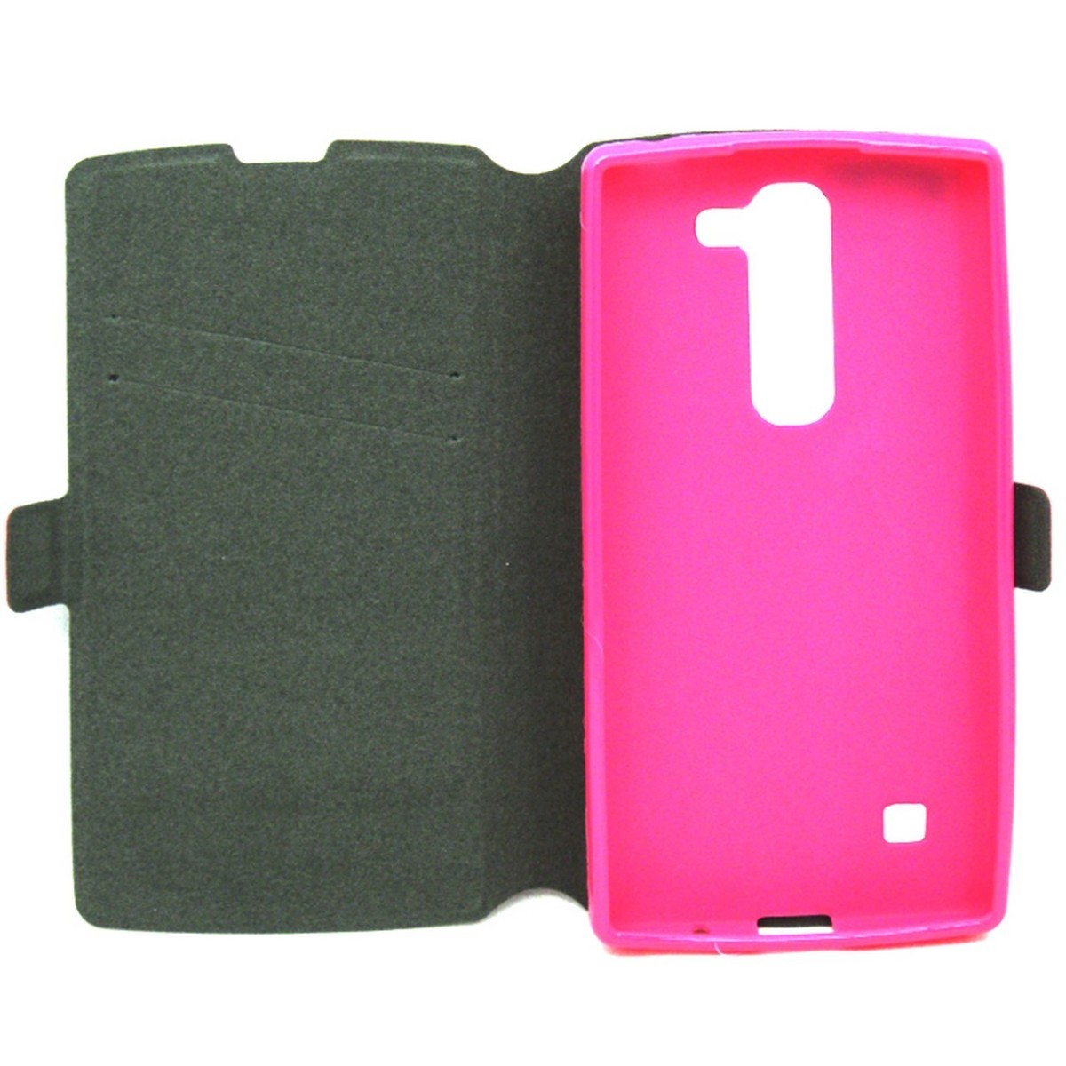 Funda Soporte Piel Rosa para Lg Spirit 4G H440N Flip Libro