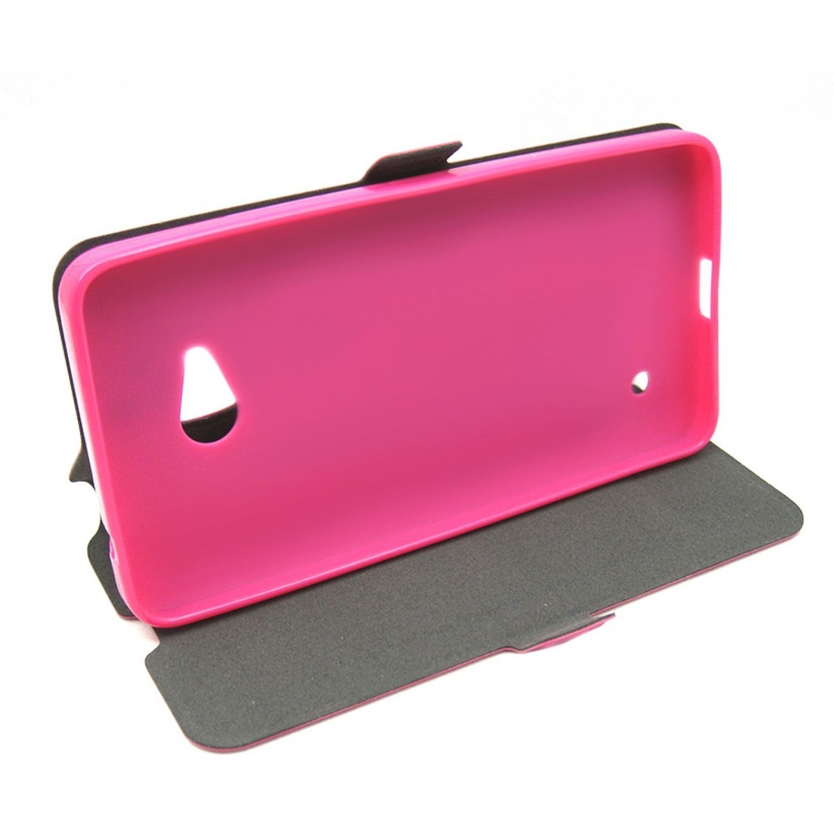 Funda Soporte Piel Rosa para Microsoft Lumia 640 Flip Libro