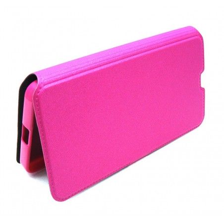 Funda Soporte Piel Rosa para Microsoft Lumia 640 Flip Libro
