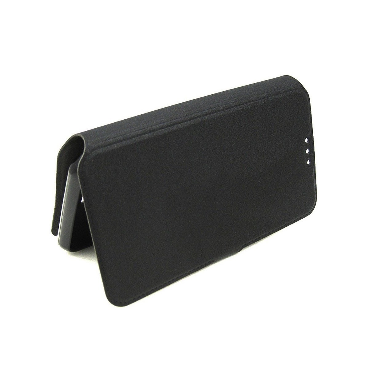 Funda Soporte Piel Negra para Sony Xperia E4G Flip Libro